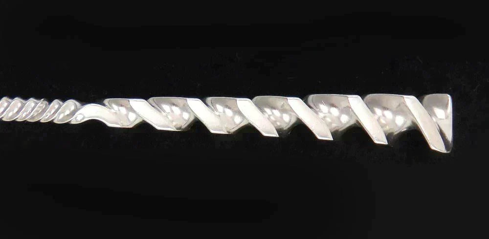 Antique c1890 Sterling Silver Whiting Square Twist Large Serving Spoon 8 3/4"