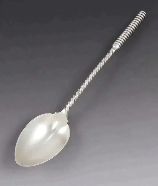 9 Antique Aesthetic Movement Whiting Sterling Silver Matte Demitasse Spoons 4"