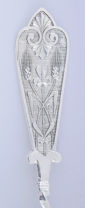 1879 Nice set 6 David Andersen Norwegian Silver Coffee Spoons w / Pastry Server