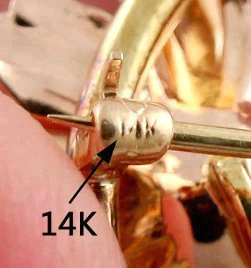 Eckfeldt Ackley Retro 2 Tone 14K Yellow and Rose Gold Flower Daisy Pin Brooch