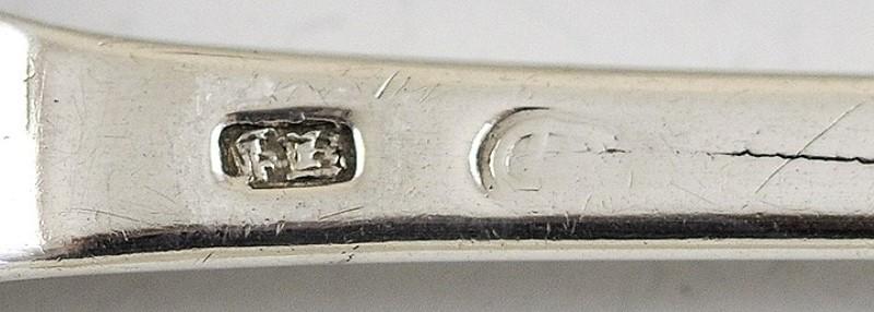 Excellent Set 4 18th C. English Hanoverian Sterling Silver Rattail 8" Spoons