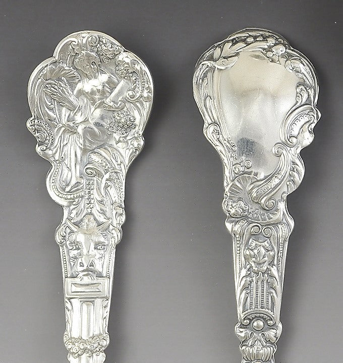 12 Antique Art Nouveau Sterling Silver Gorham Versailles Fish Salad Forks 6 1/2"