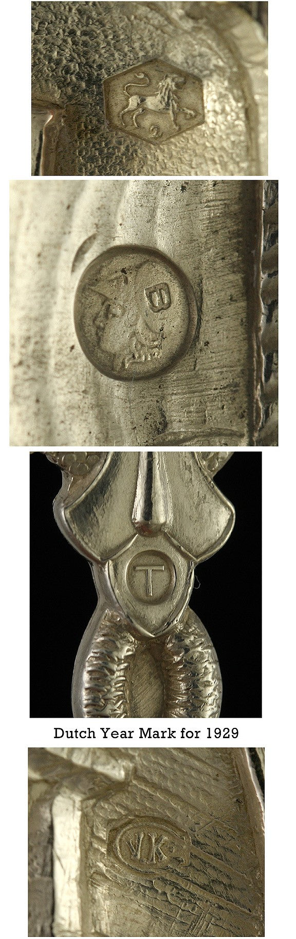 Antique Dutch Silver Repousse Mother Joy Sailing Ship Genre Scene Spoon
