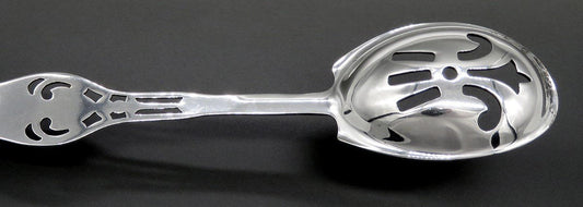 c1920s Sterling Silver Wallace Putnam Pierced Arms Serving Tongs NO MONO