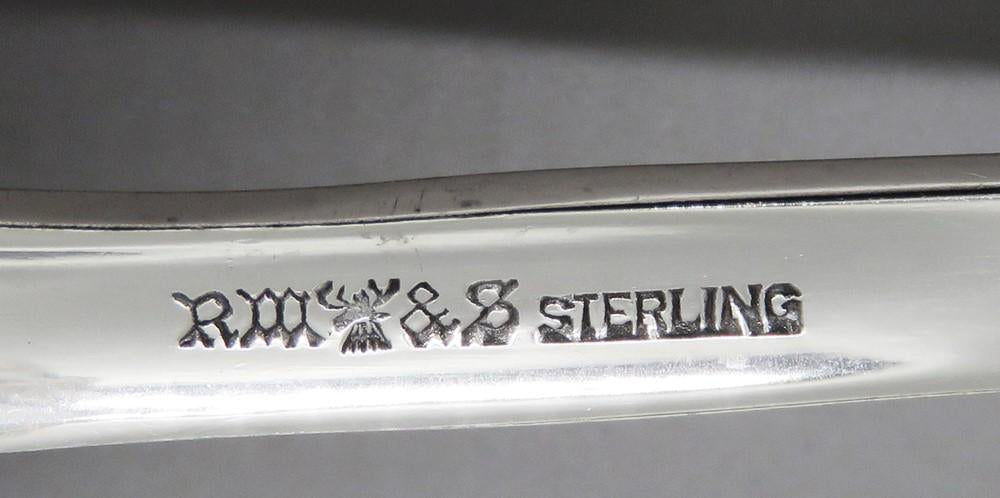 c1920s Sterling Silver Wallace Putnam Pierced Arms Serving Tongs NO MONO