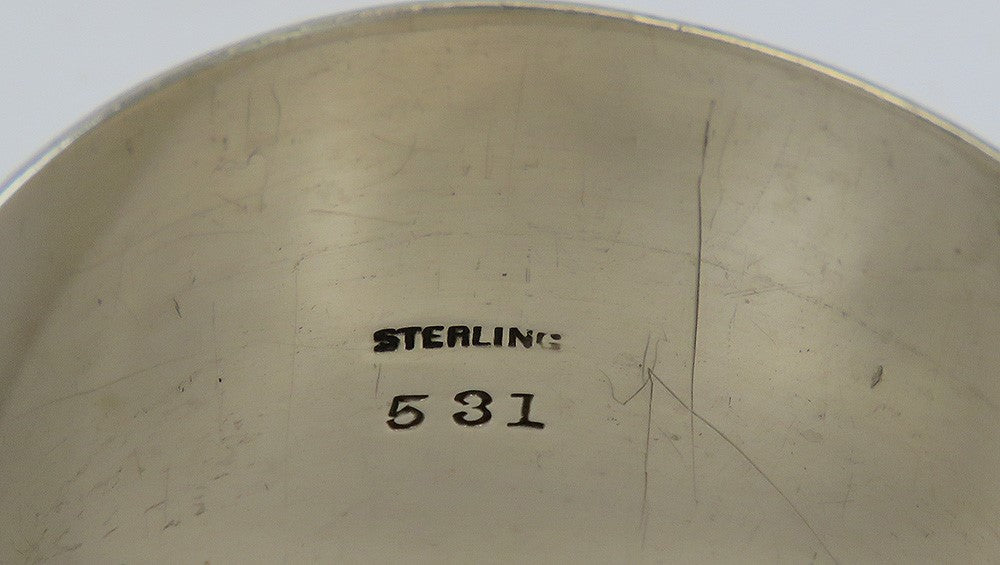 late 1800s Antique American Sterling Silver Napkin Ring Monogrammed Walters