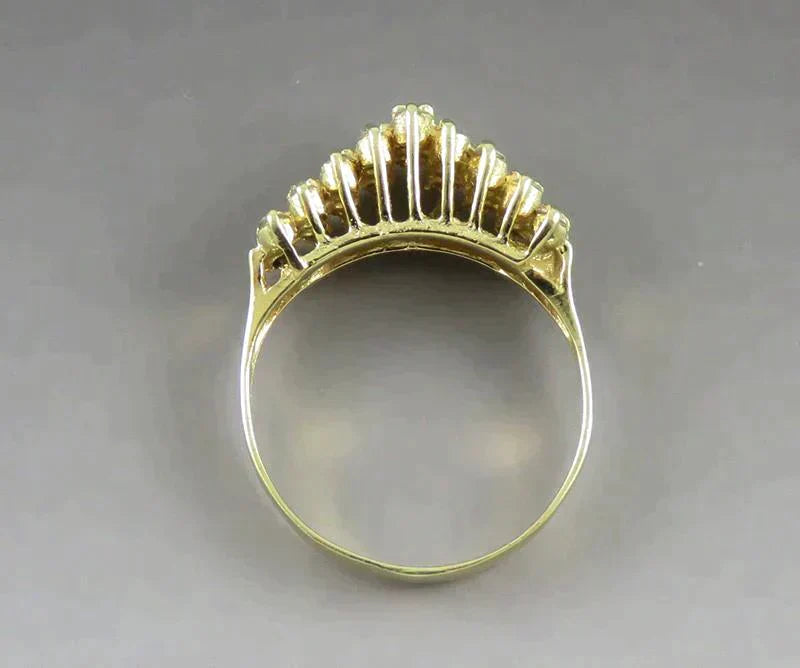 Lovely 14K Yellow Gold 1/2 Carat Diamond Gemstone Ring Size 5.75