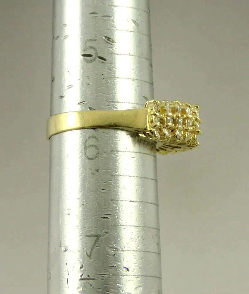 Lovely 14K Yellow Gold 1/2 Carat Diamond Gemstone Ring Size 5.75