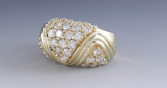 Superb Quality 14k Yellow Gold & VS Diamond Ring ~2.5ct tdw Size 4.75
