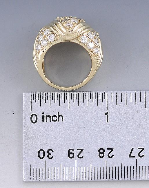 Superb Quality 14k Yellow Gold & VS Diamond Ring ~2.5ct tdw Size 4.75