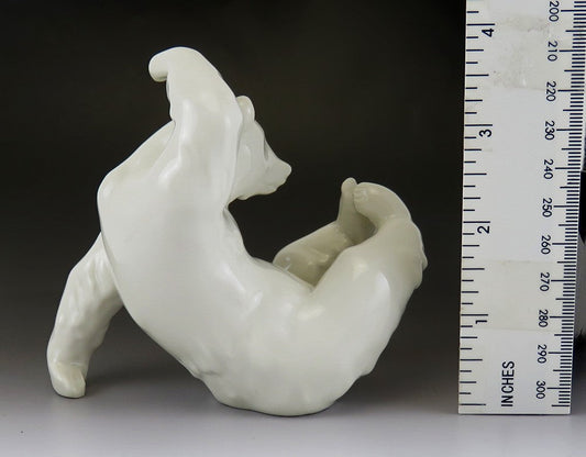 VTG KPM German Porcelain Tumbling Circus Polar Bear Figurine