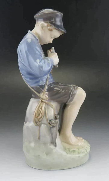 Royal Copenhagen Porcelain Christian Thomsen 905 Boy Whittling Sticks Figurine