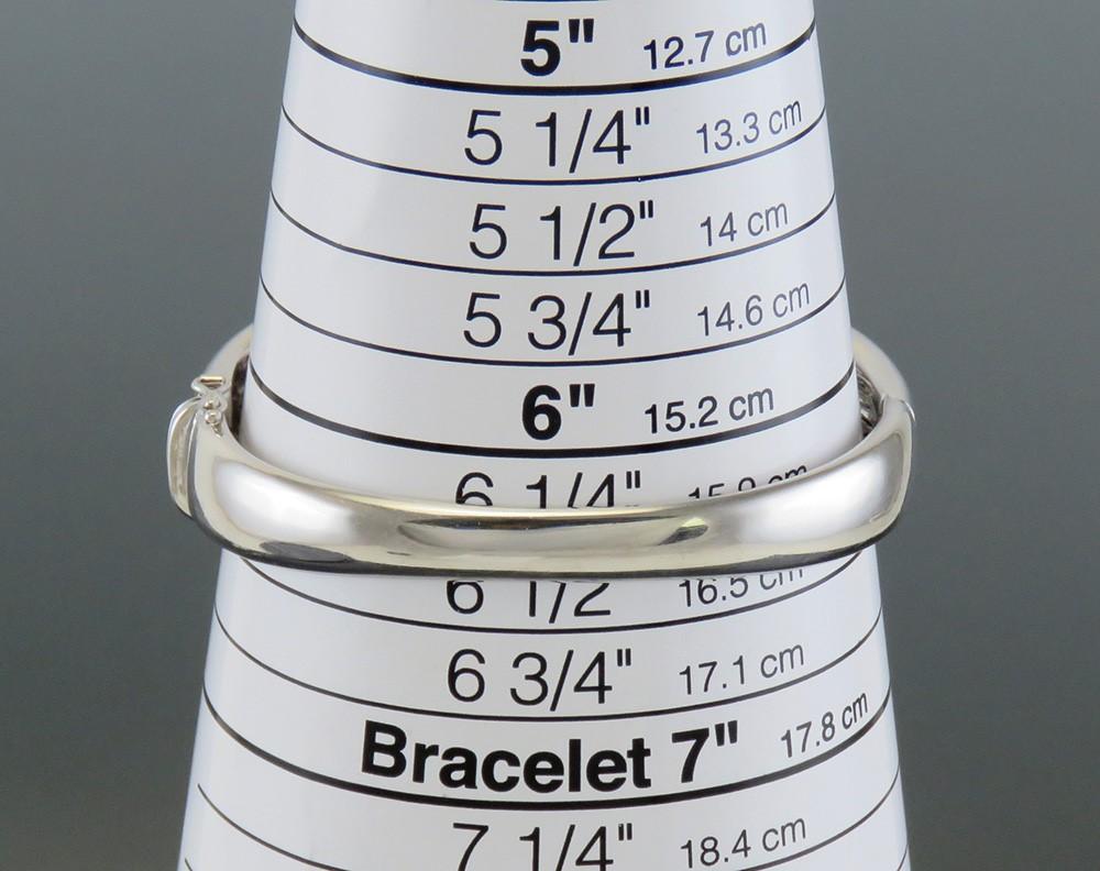 High End 18K White Gold ~2.5ct Diamond Wide Hinged Bangle Bracelet