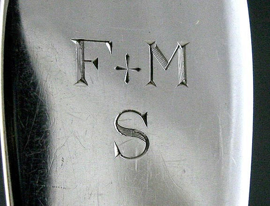 Antique c1920 Sterling Silver Arthur Stone Pointed End Serving Fork 9.25"