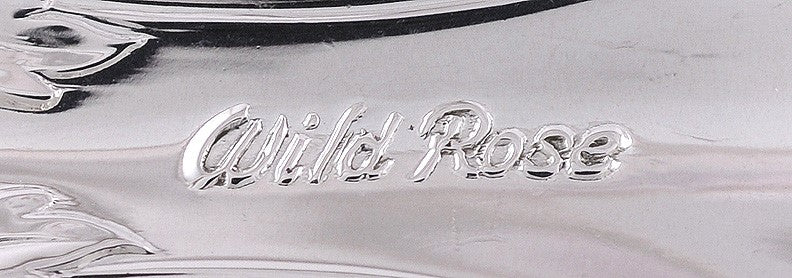 4 pc Set International Co Wild Rose Sterling Silver 2 Soup Spoons, 2 Salad Forks