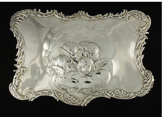 1900 English Sterling Silver Jewelry Box -William Comyns