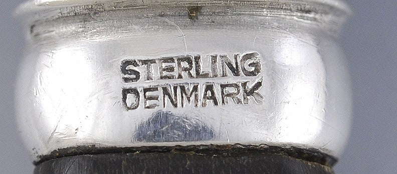 Danish Sterling Silver Georg Jensen Acorn Horn Bowl Serving Spoon 9 1/4"