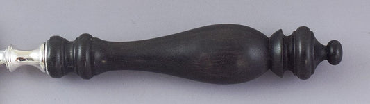 Antique 1787 English Georgian Sterling Silver Wood Fish Slice Server