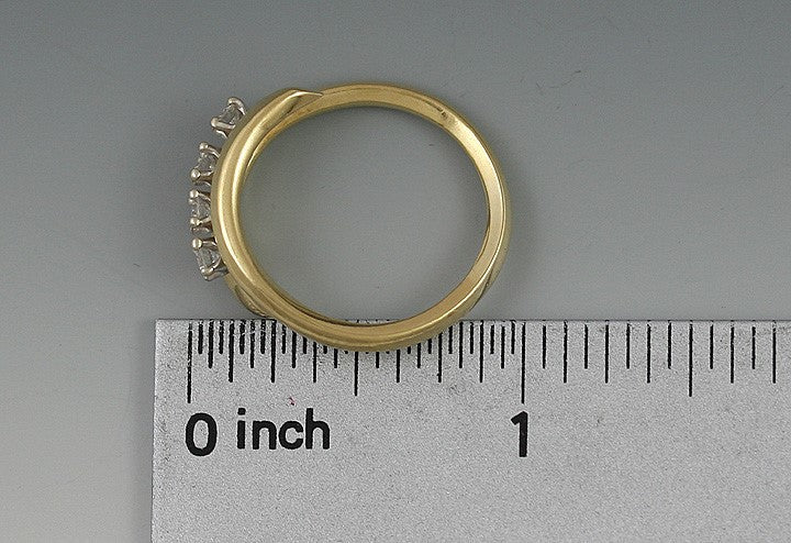 Beautiful 18K Yellow Gold Diamond Bypass Ring ~.33ct TDW