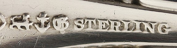 Antique Gorham New Empire 1895 Heavy Sterling Silver Serving Fork