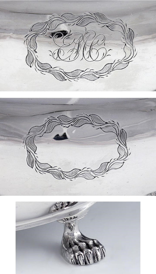 Antique 1805 American New York Sterling Silver Stout Coffeepot Teapot