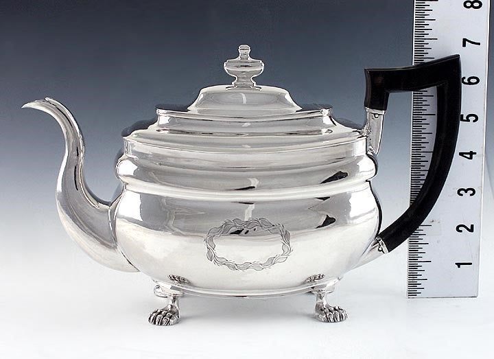 Antique 1805 American New York Sterling Silver Stout Coffeepot Teapot