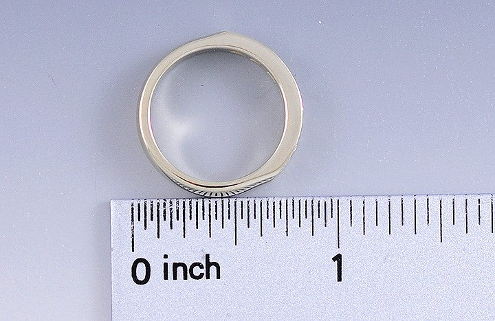 Elegant 14K White Gold 7 Diamond Anniversary Band Ring Size 6