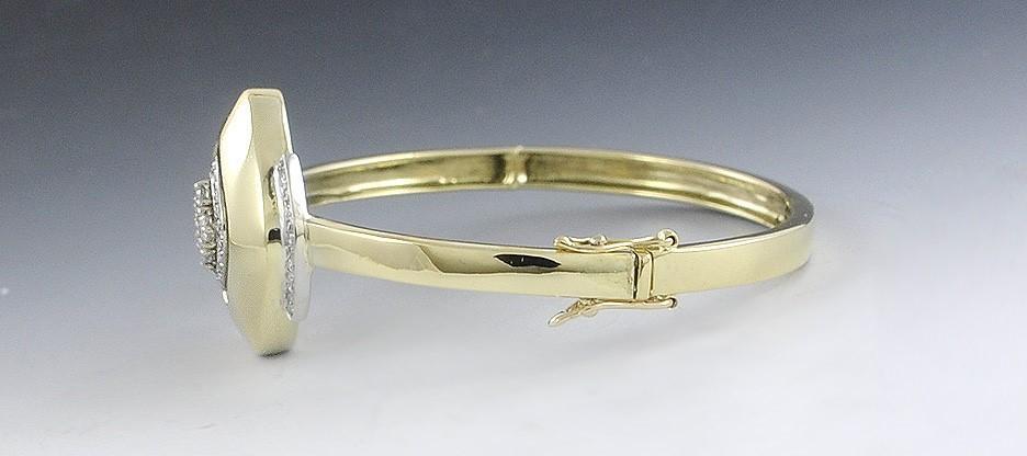Incredible American 18k Yellow Gold Bracelet W/ Diamonds