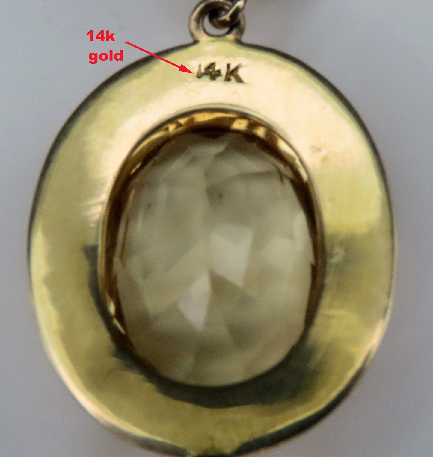 Elegant c1890s 14k Yellow Gold Citrine Teardrop Pearl Pendant Necklace
