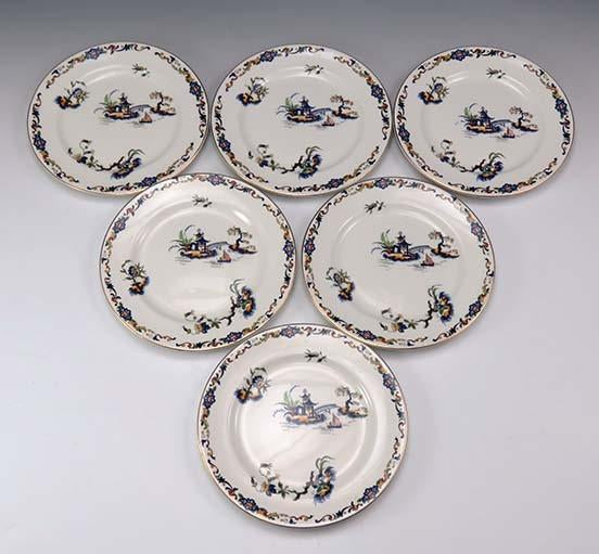 Antique John Maddock & Sons 6 Bread and Butter Plates Canton