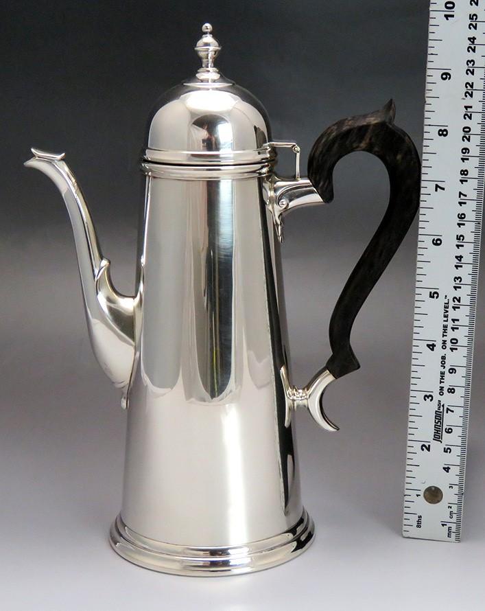 Tuttle Sterling Silver George I Period Reproduction Coffee or Tea Pot