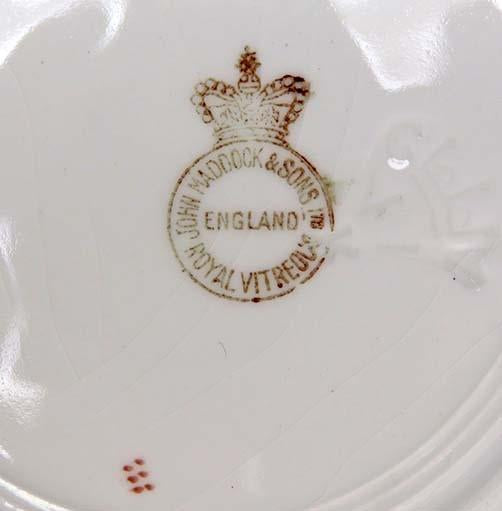 Antique John Maddock & Sons 6 Bread and Butter Plates Canton