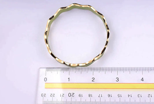 Fun Gilded and Enameled Kate Spade NY Designer Wavy Bangle Bracelet