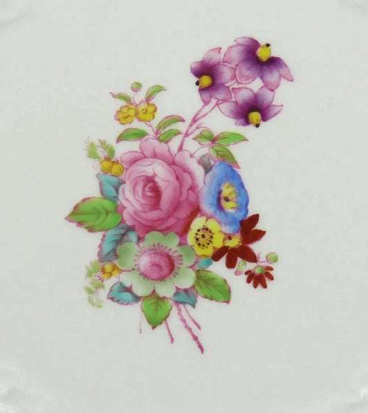 12 English Porcelain Copeland Spode Dresden Rose Savoy Bread & Butter Plates