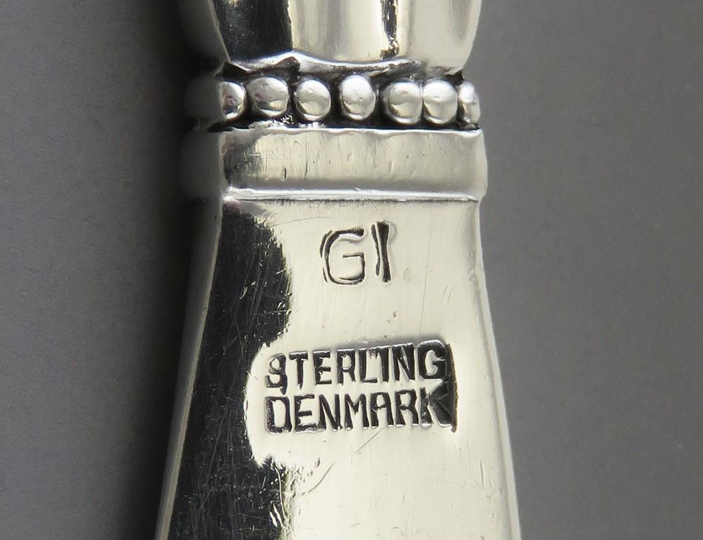 Art Deco Sterling Silver Georg Jensen Acorn Butter/Cheese Knife 4 3/8"