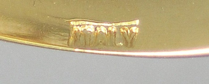 Luminous Italian 18k Yellow Gold Pearl Ring Size 6 1/2