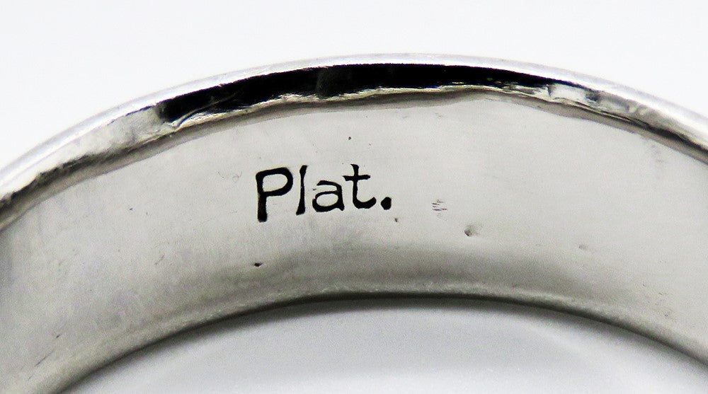 Timeless Platinum 6mm Wide Wedding Band Ring sz 9