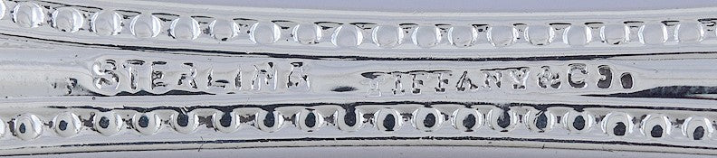 9 Antique 1850s Tiffany & Co Sterling Silver Bead Forks 7 5/8" Heavy Weight!