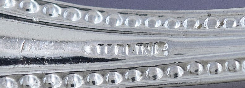 11 Antique 1850s Tiffany & Co Sterling Silver Bead Teaspoons Heavy Weight!