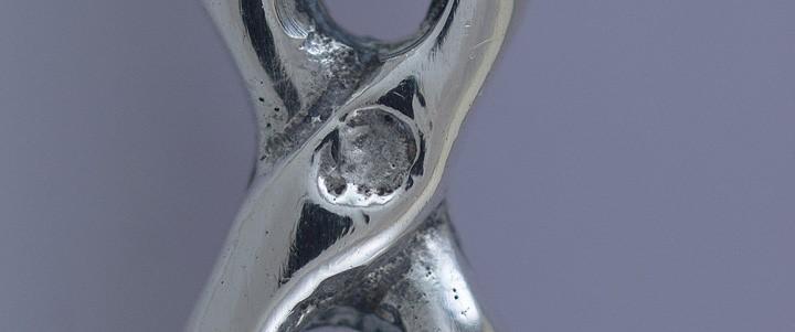 Antique 1909 Dutch Silver Art Nouveau Stork Newborn Baby Theme Serving Spoon