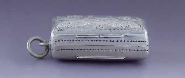 1833 Neat English Georgian Sterling Silver Vinaigrette / Scent Box