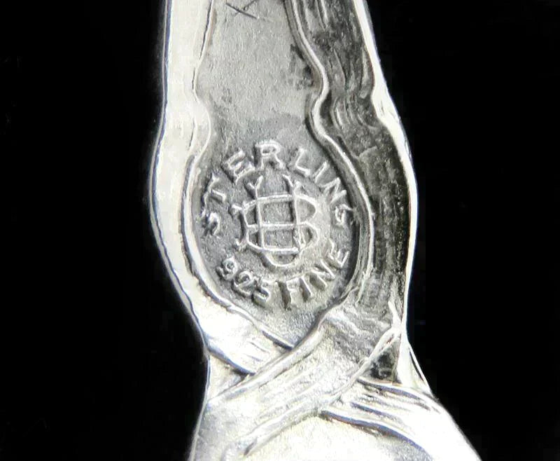 Antique Art Nouveau Sterling Silver Unger Bros Douvaine 1904 Serving Spoon 6"