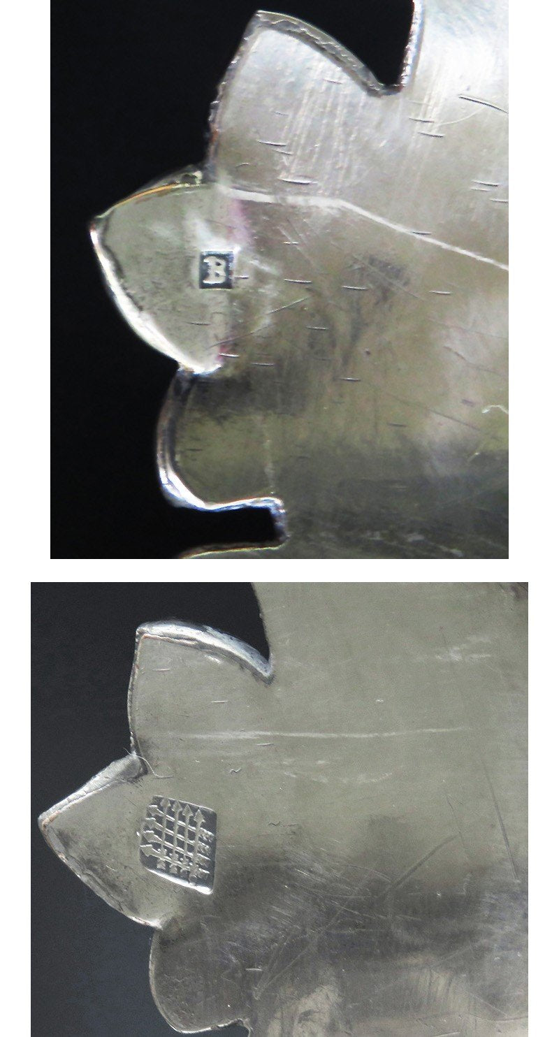 Antique c1820 English Regency Silver Tray w/ Custom Wooden Table