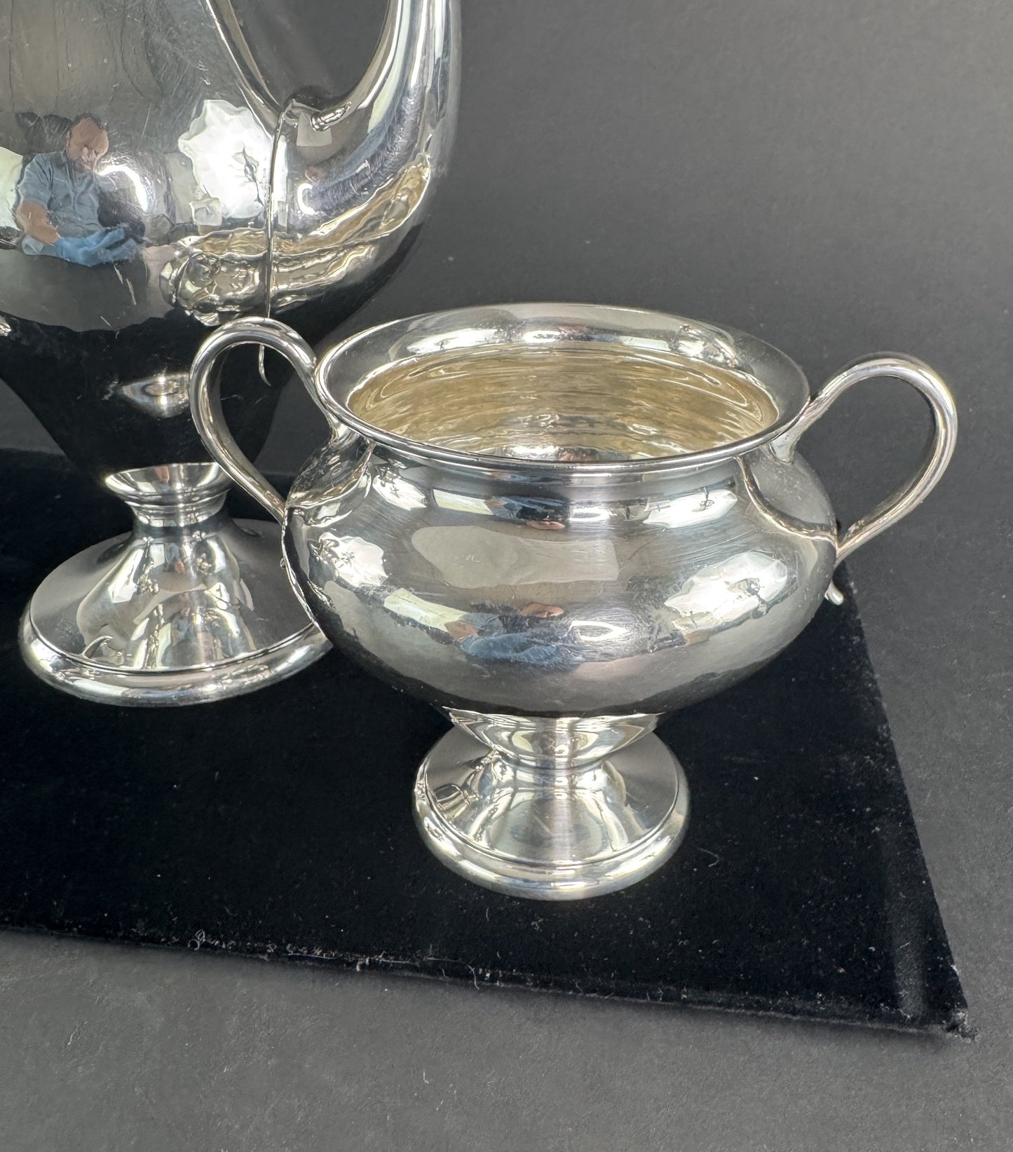 Beautiful Porter Blanchard Sterling Silver 3pc Demitasse Coffee or Tea Set