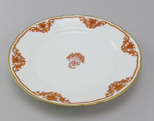 Great 1870s French Porcelain 16 Set Plates Ernie Du Bac Paris 9 1/4 in