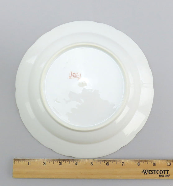Great 1870s French Porcelain 16 Set Plates Ernie Du Bac Paris 9 1/4 in