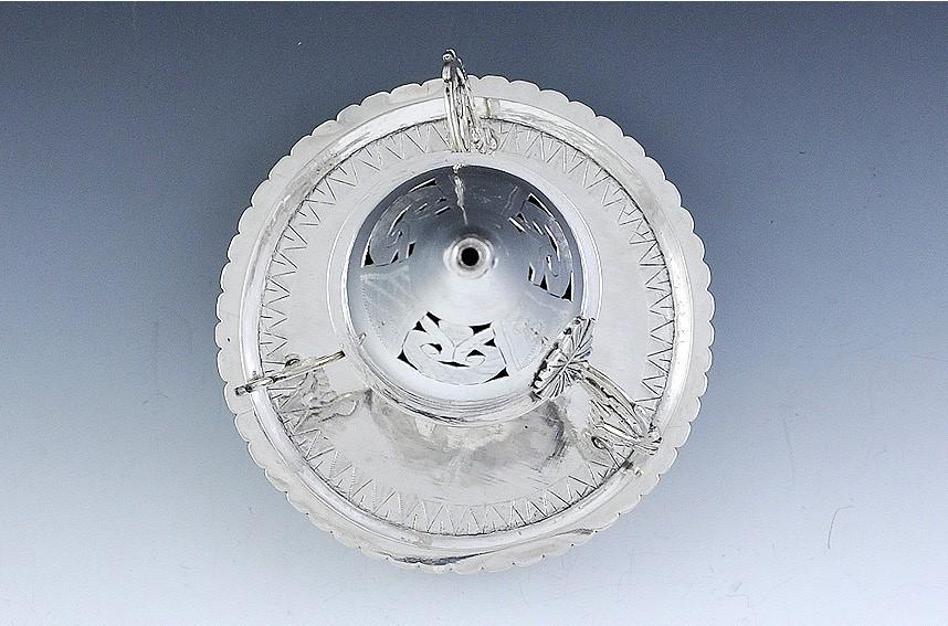 Vintage Middle Eastern Turkish Silver Incense Burner