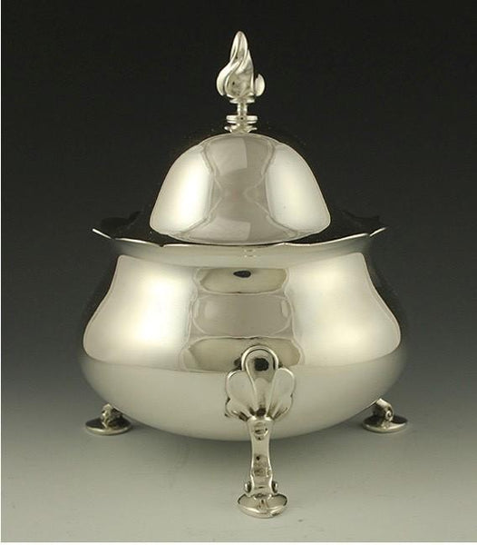 Vintage 3pc Tiffany & Co Heavy Sterling Silver Tea Coffee Set Flame Finials