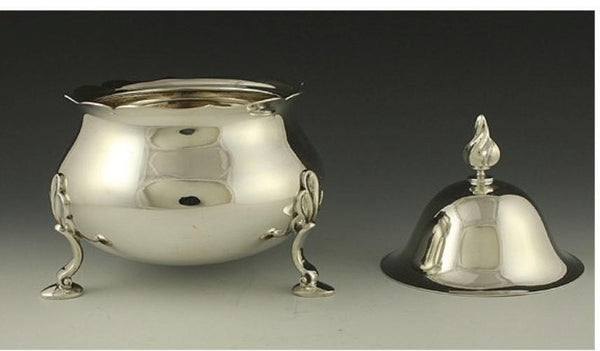 Vintage 3pc Tiffany & Co Heavy Sterling Silver Tea Coffee Set Flame Finials