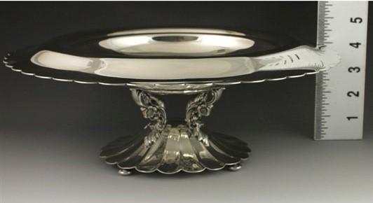 Antique 19th Century Alvin Sterling Silver Floral Pedestal Bowl Compote Dish